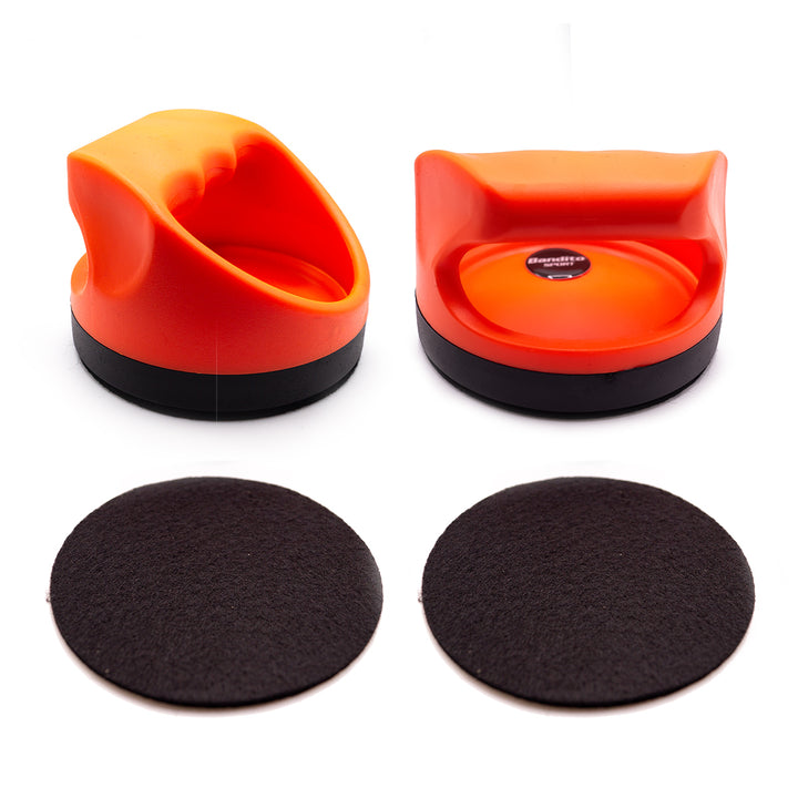 Bandito Airhockey Pusher HiPower 100 mm im 2er Set – hochwertiges Airhockey Zubehör für Freizeit und Turnierbetrieb