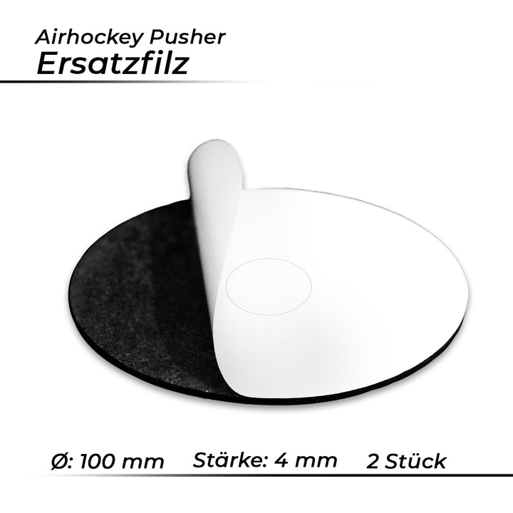 Ersatz Filzscheiben für Bandito Airhockey Pusher HiPower 100 mm zum einfachen Austausch der Filzunterseite