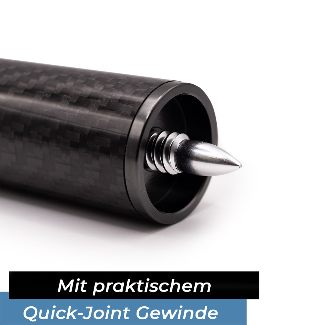Robertson Carbon Queue-Verlängerung – Detailansicht des Quick-Joint-Gewindes