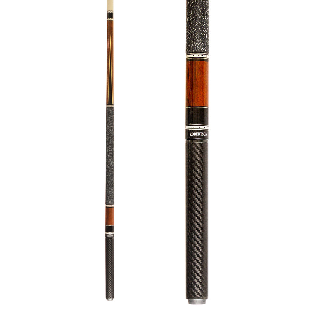 Robertson Carbon Queue-Verlängerung 20 cm montiert am Billardqueue der R-Serie