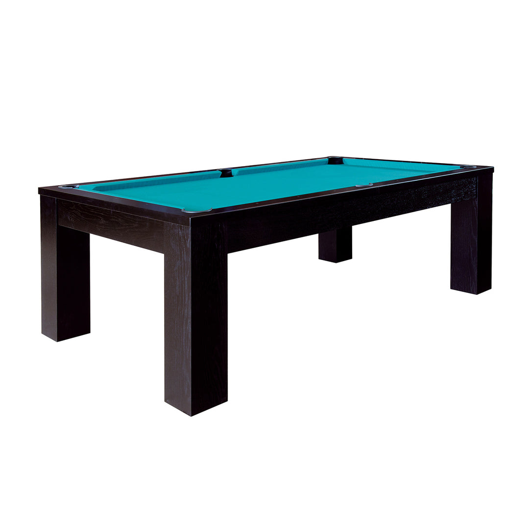 Schwarzer Pool-Billardtisch Trento aus Eichenholz – elegantes Design-Möbel für das heimische Billardzimmer.