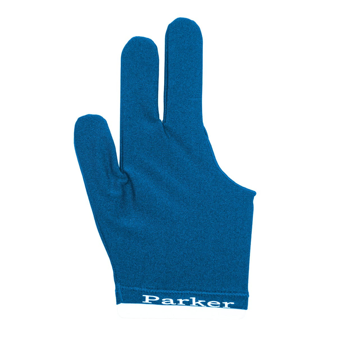 J. Parker 3-Finger Billardhandschuh Blau freigestellt
