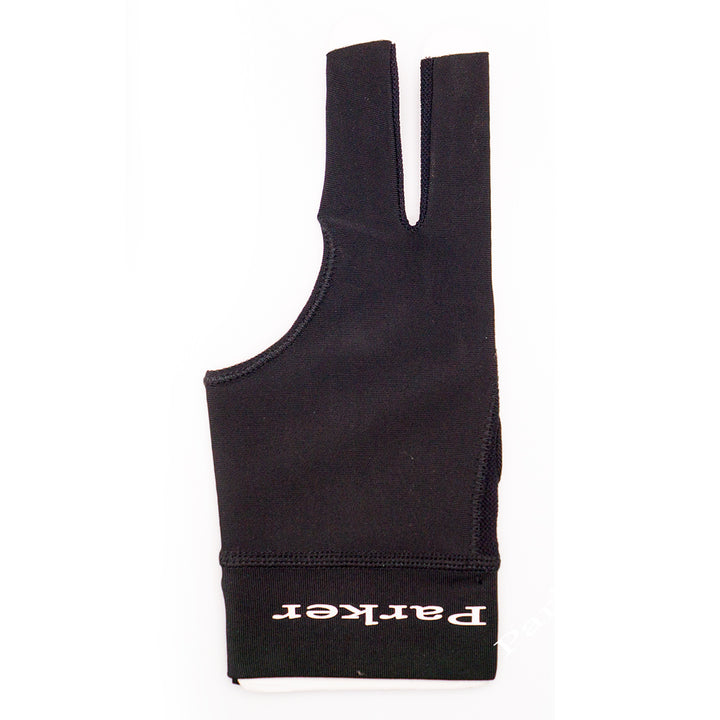 J. Parker Fingerless Billardhandschuh Schwarz – Oberseite freigestellt
