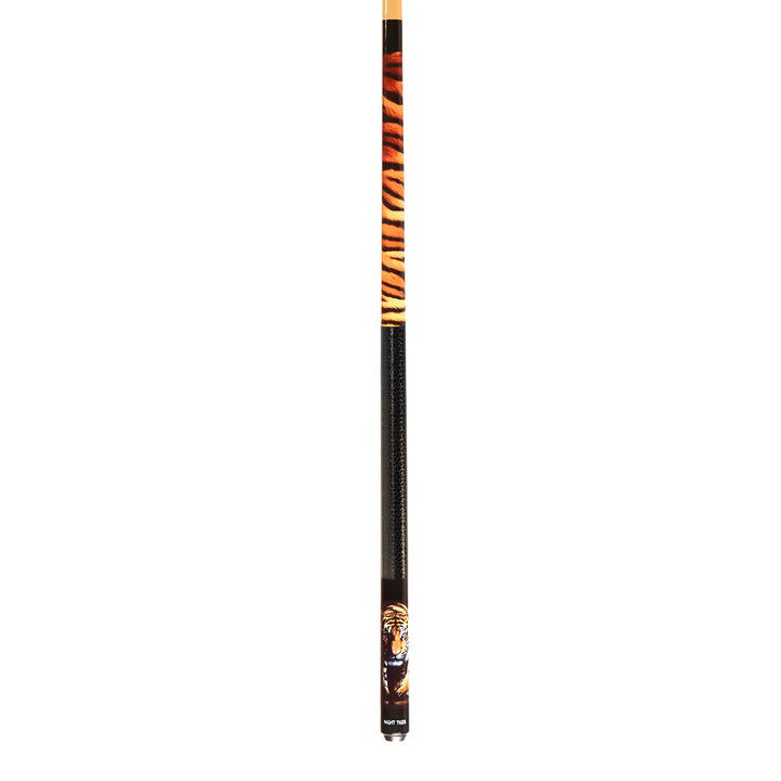 Winsport Night Tiger Poolqueue mit orange-schwarzem Tigerstreifen-Design und schwarzem Griff
