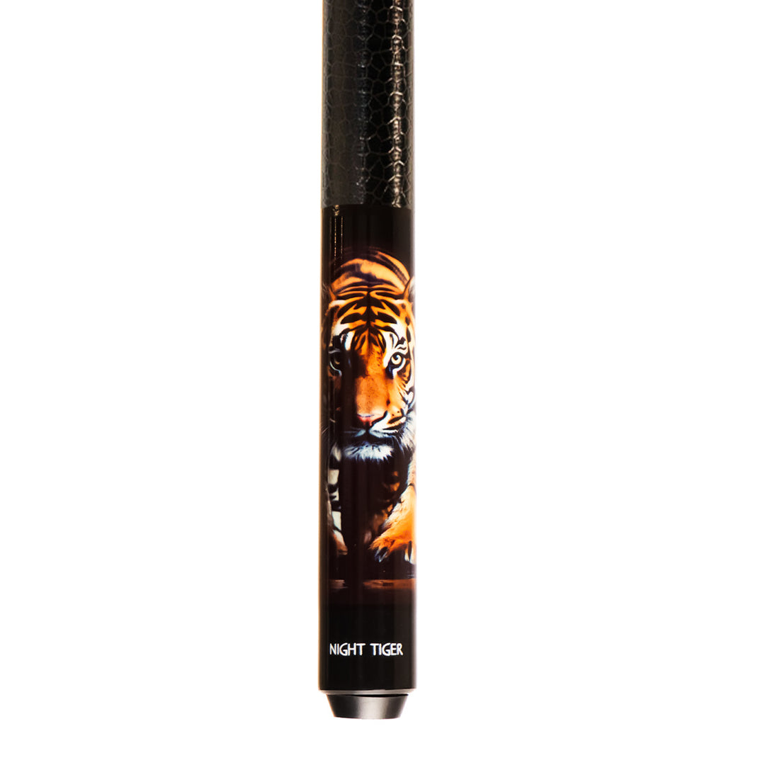 Winsport Night Tiger Billardqueue – Queueende mit Tigermotiv und Night Tiger Schriftzug